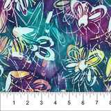 Scribbles Batiks Turquoise