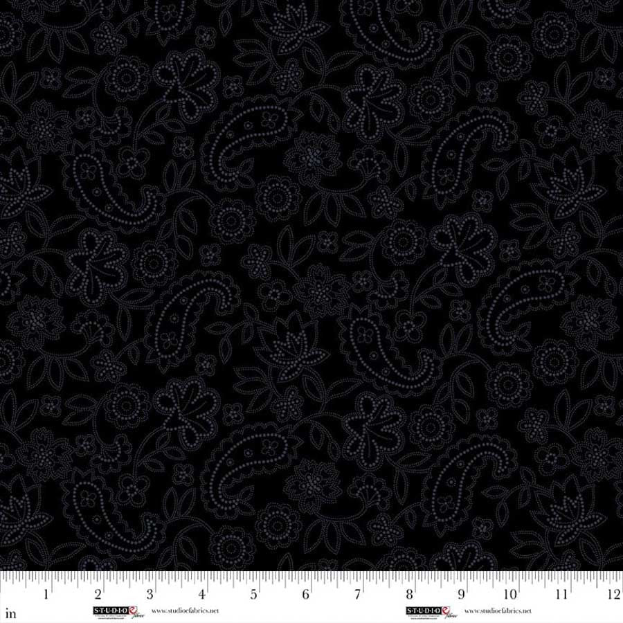 Dark Shadows is the perfect black colored basic fabric collection