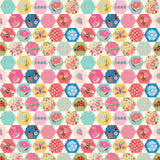 Hey Love Bug is a whimsical collection by McKenzie Elston for Poppie Cotton made up of beetles, bees, butterflies, caterpillars, and ladybugs. The color palette combines red, pink, yellow and blues on a soft white. This would be perfect for quilts, dresses, bedding and so much more.