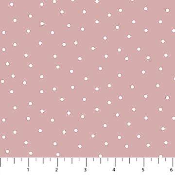 Pink background with scattered white dots.