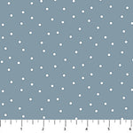 Blue background with scattered white dots.