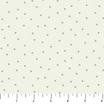 Light sage green background with scattered green dots.
