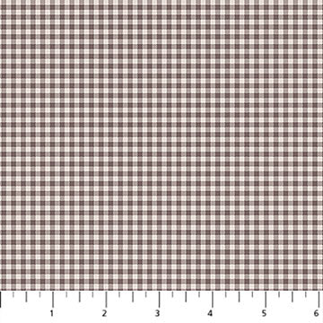 Tiny gingham checks in shades of brown.