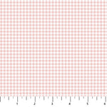 Tiny gingham checks in pink and white.