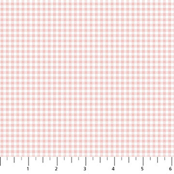 Tiny gingham checks in pink and white.