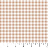 Tiny gingham checks in tan and brown.