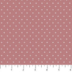 Pink background with cream colored stars in neat rows.