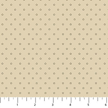 Beige background with tan colored stars in neat rows.