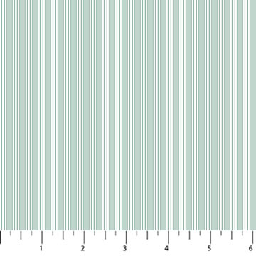 Seafoam green and cream pinstripes.