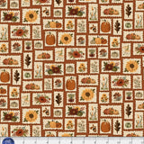 Patchwork blocks in autumn shades. Autumn Homestead by Michael Zi