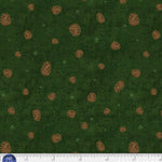Pinecones on a dark green background. If you're crazy for Sasquat