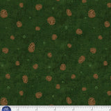 Pinecones on a dark green background. If you're crazy for Sasquat
