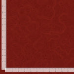 Red brown tonal with topography map-style lines.