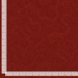 Red brown tonal with topography map-style lines.