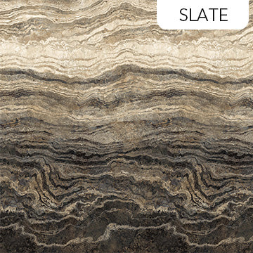 This fabric is an ombre print, going from dark charcoal brown to brown green to gray and cream. Stonehenge prints by Linda Ludovico are an enduring classic that feature gorgeous stone textures and colors.