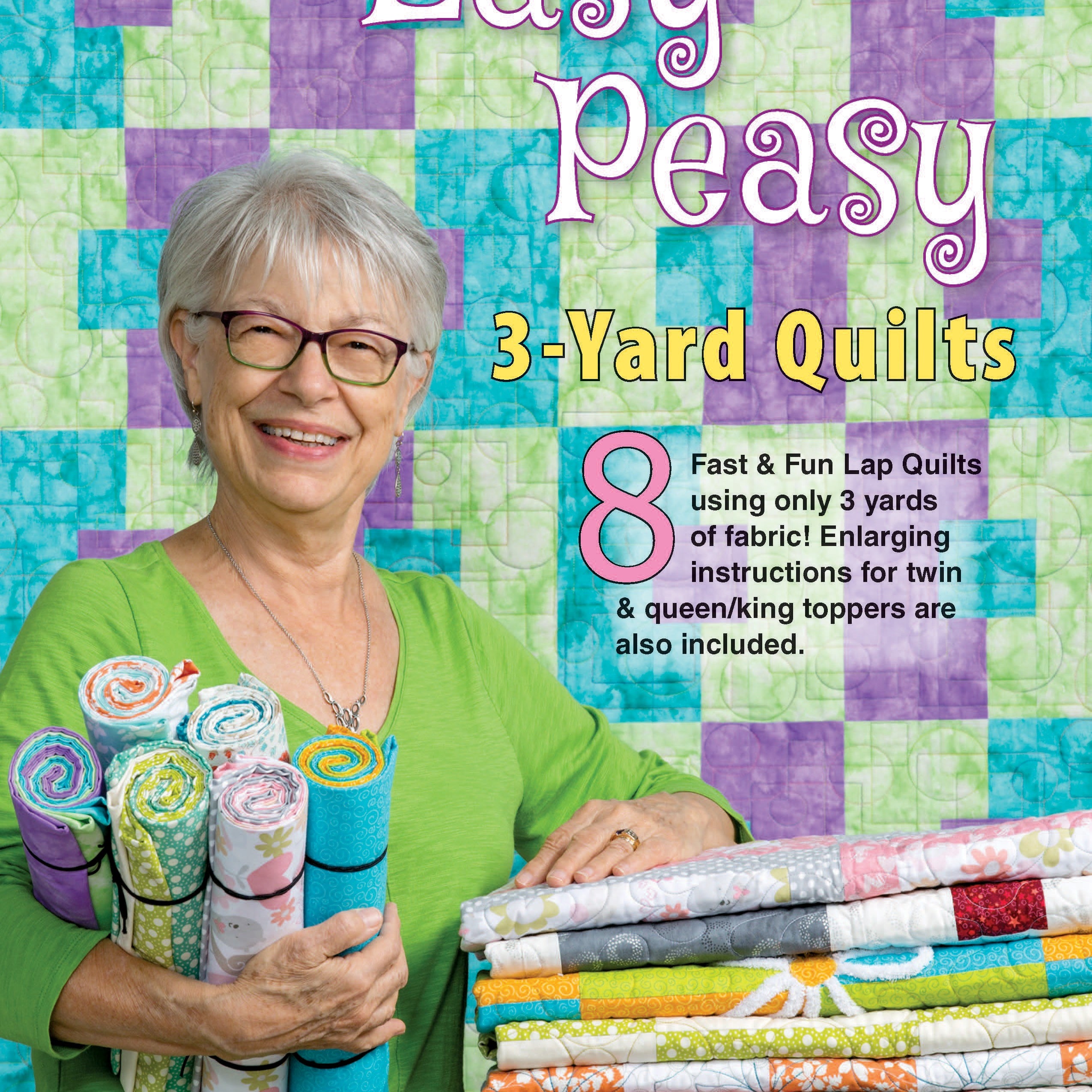 Fabric Cafe easy peasy 3 yard quilts book- 8 fast and fun lap qui