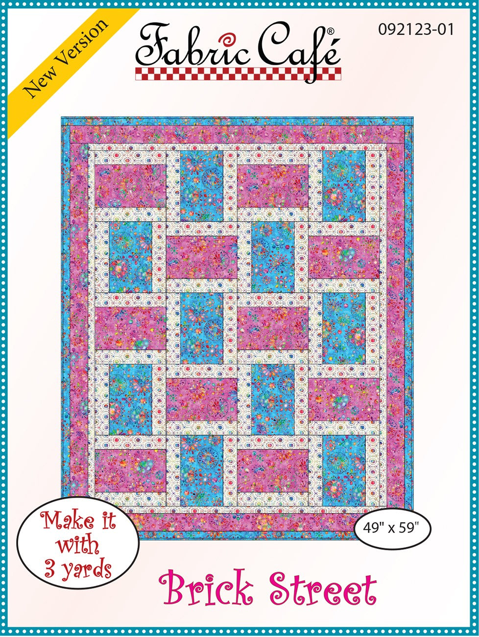 Create a charming lap quilt with the Brick Street pattern from Fa