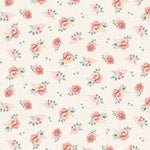 Cream background with tossed floral bunches.