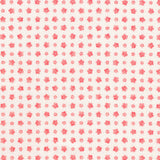 Cream background with tiny pink flowers. 
Small prints, big impa