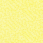 Light yellow background with orange and white dots. 
Small print