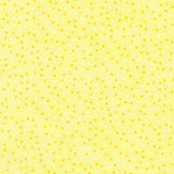 Light yellow background with orange and white dots. 
Small print