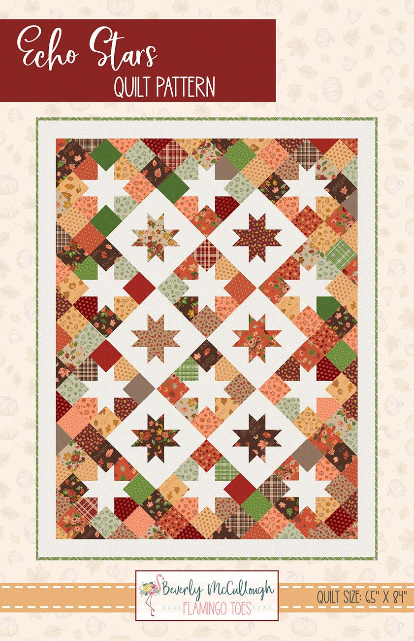 The Echo Stars Quilt Pattern from Flamingo Toes features a timele