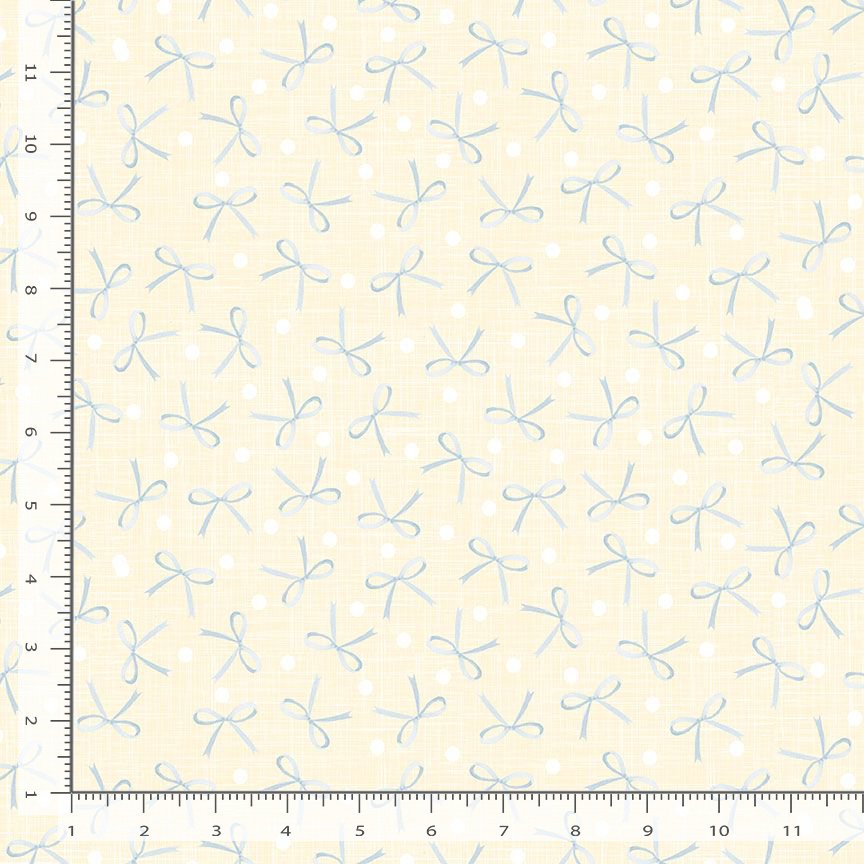 Cream background with soft gray bows.