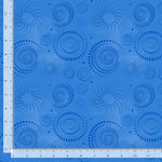 Blue tonal with dotted spirals.