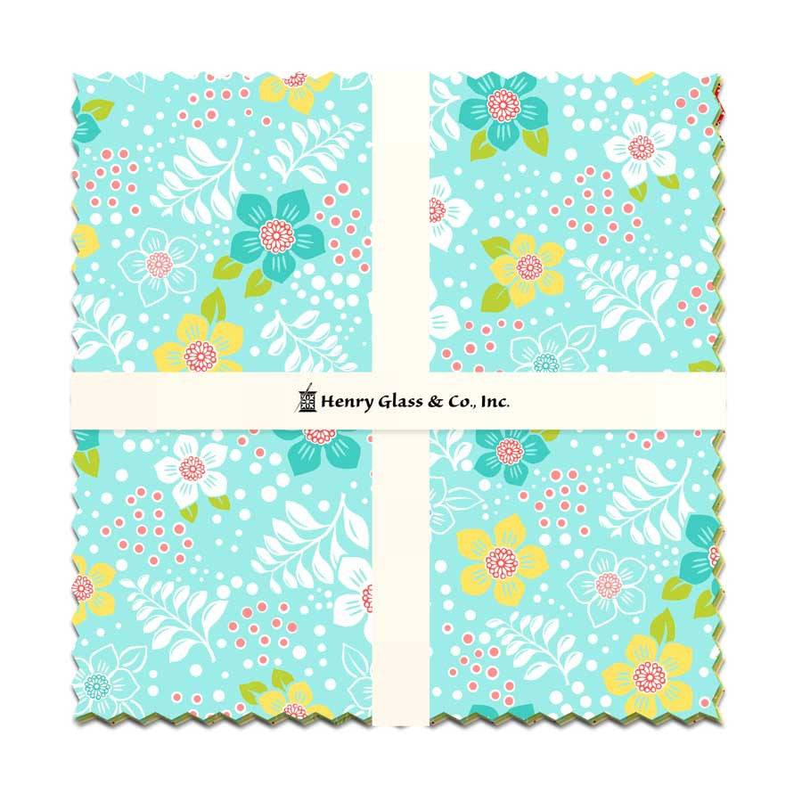 10" squares
42 pieces 
Jubilee by Color Principle for Henry Gla