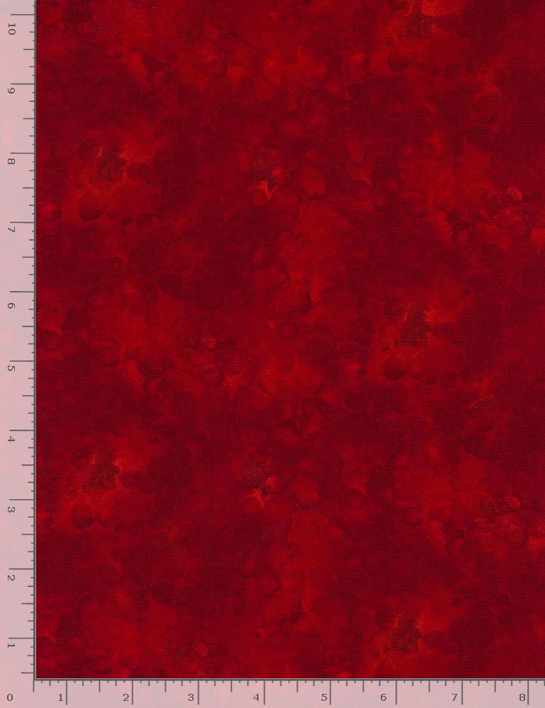 Bright red tone on tone with a dappled, textured look.
