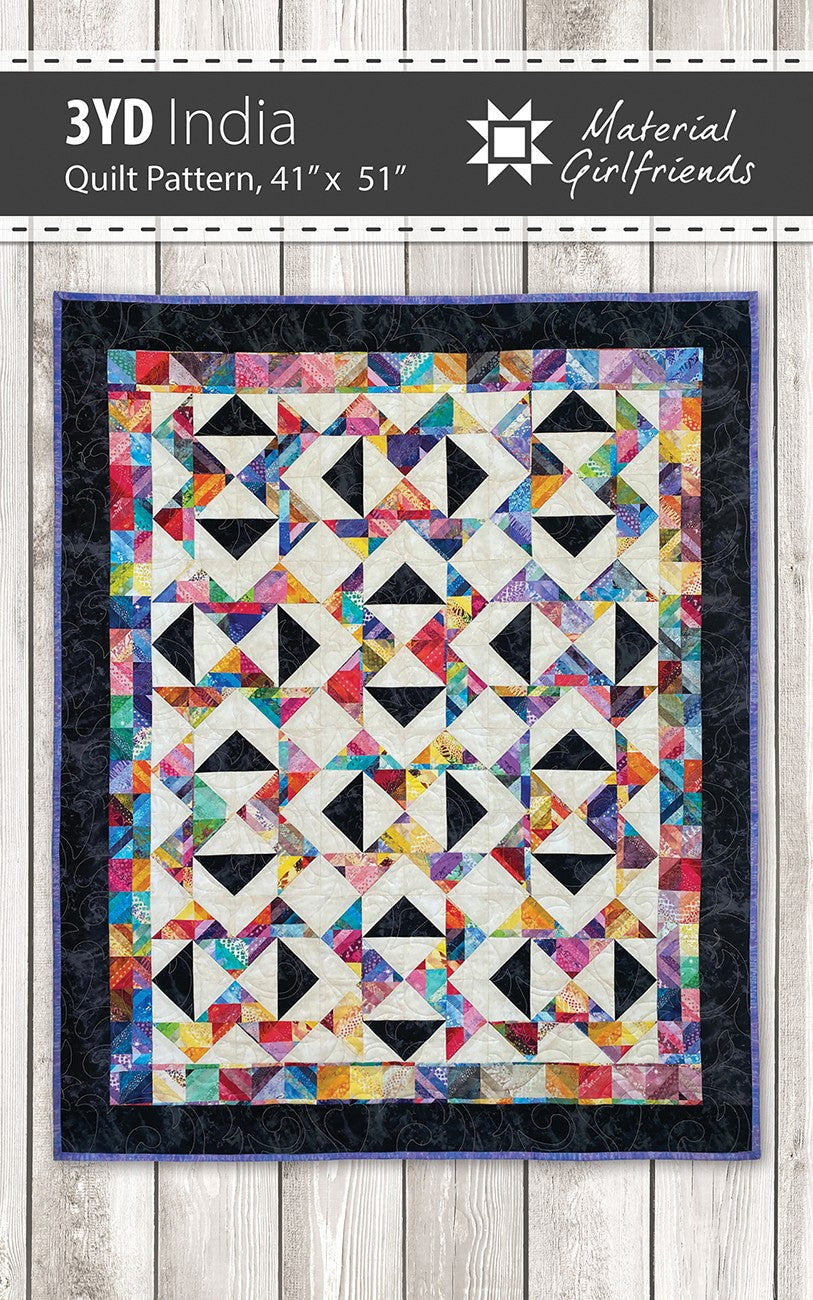 3YD India Quilt Pattern Finished Size: 41" x 51" Welcome to the T