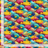 Brightly colored tropical fish.