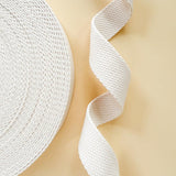 1" cream cotton webbing. Sold by the quarter yard.