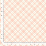 Cream and blush pink bias plaid.