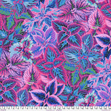 Kaffe Fassett Collective - August 2025 PWPJ132.Blue Bold Leaves Blue