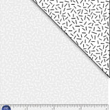 White tonal with geometric dots. Ramblings is a classic P&B Basic