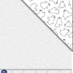 White tonal ghosts on a white background, perfect for a subtle Ha