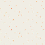 Soft ivory background with orange and gold stars. Elevate your cr