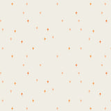 Soft ivory background with orange and gold stars. Elevate your cr