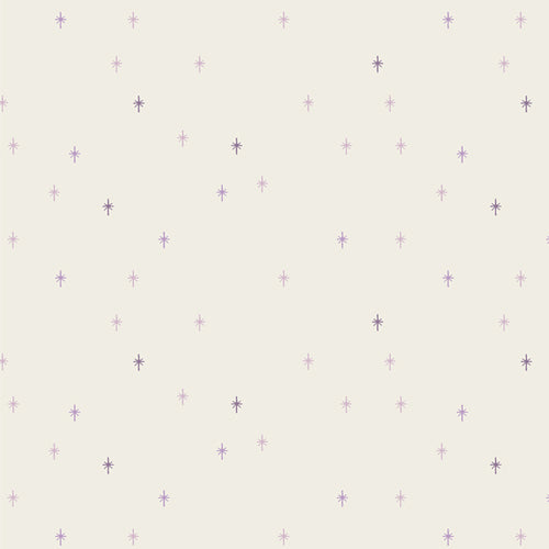 Soft ivory background with purple stars. Elevate your creations w
