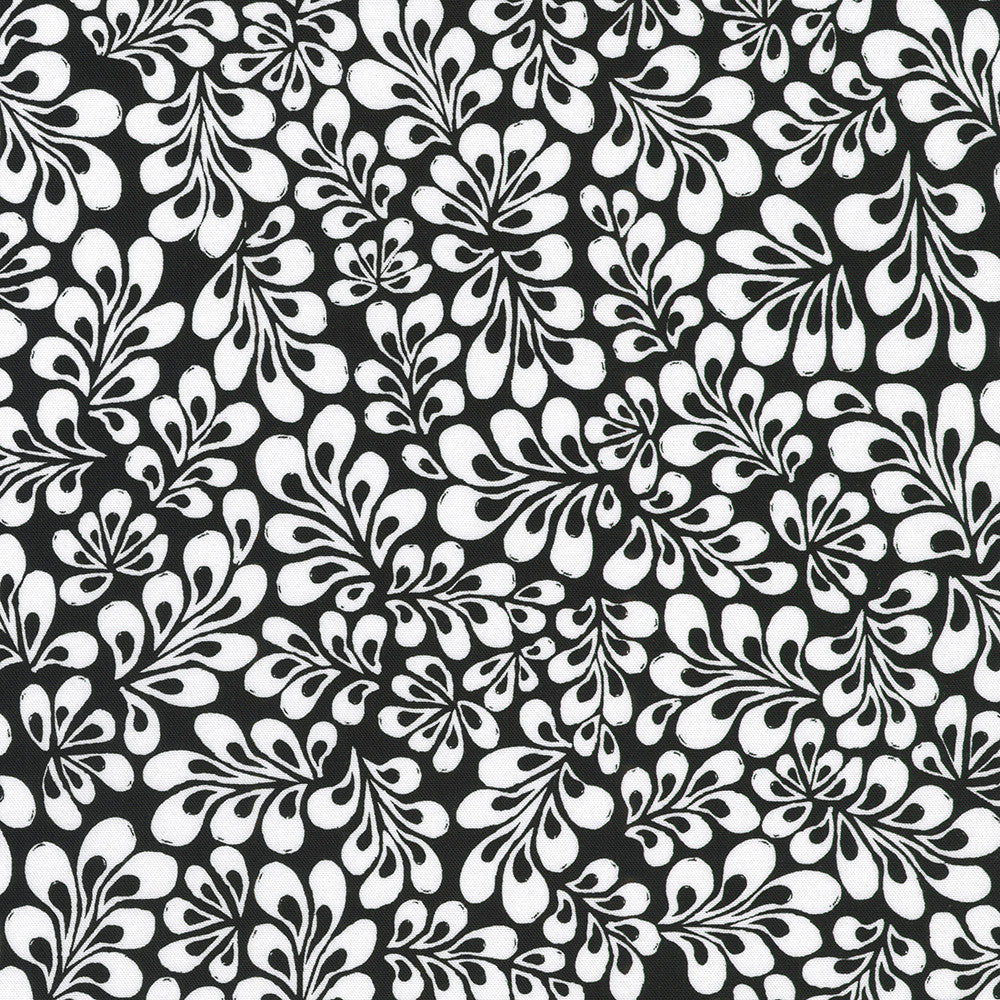 Inkwell by Robert Kaufman Fabrics is a brilliant black and white 