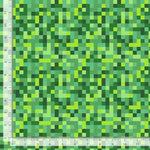 Green and yellow-green squares in a pixelated cluster.