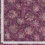 Purple tonal batik with lighter flowers.