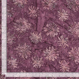 Purple tonal batik with lighter flowers.