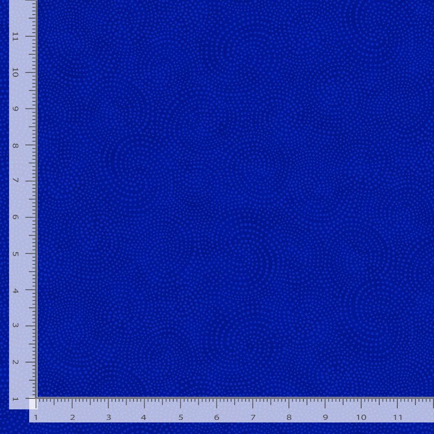 Blue tonal with blue dotted swirls.