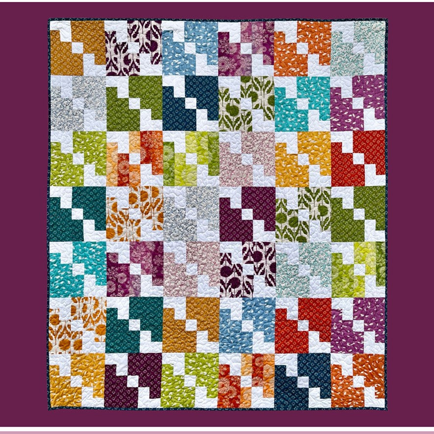 Rachelle Craig’s modern quilt has a bit of traditional, too. Made