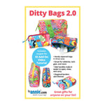 Colorful zippered bags in three sizes featuring bright floral and geometric patterns with contrasting handles and trim.
