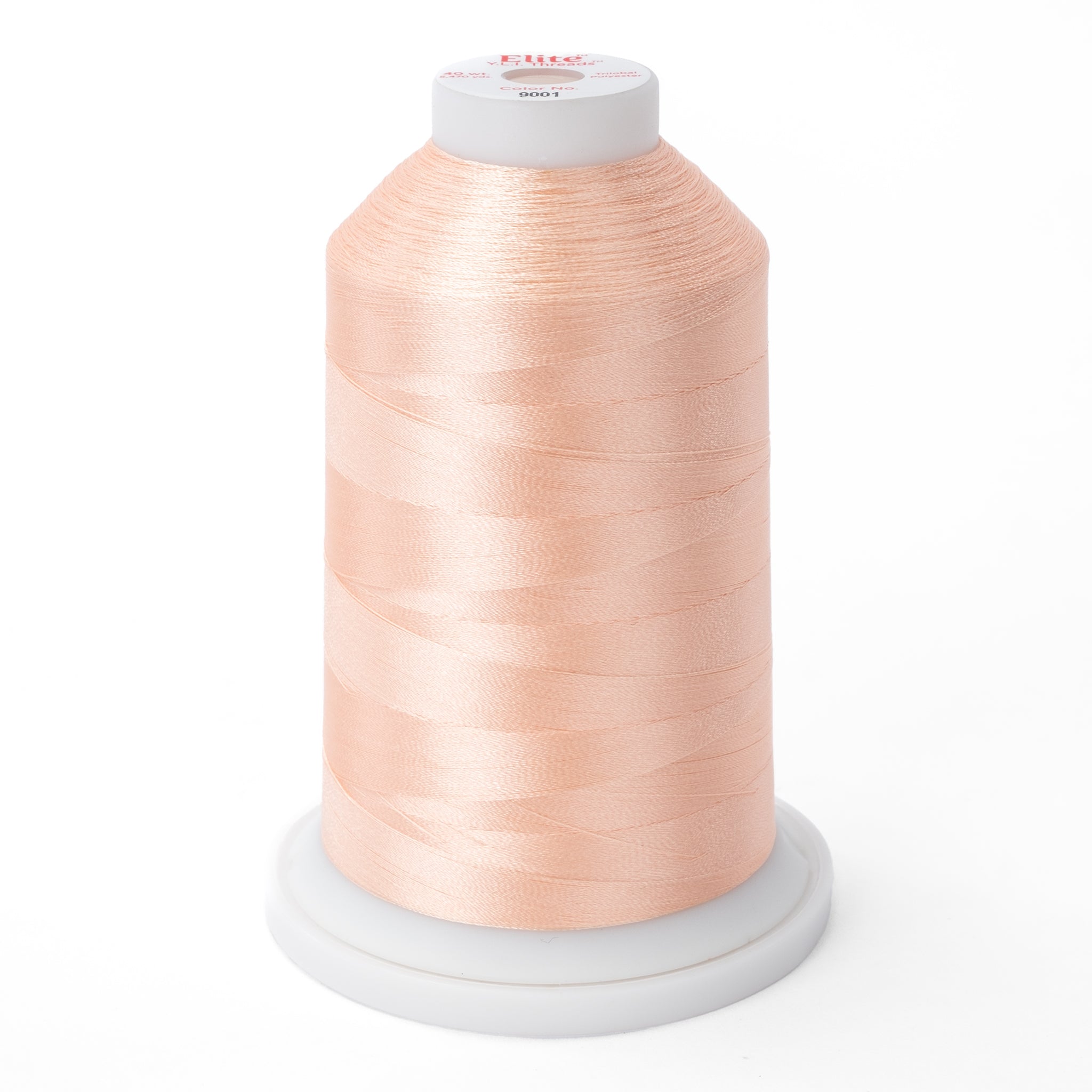 elite 40 wt. trilobal polyester embroidery and quilting thread #9001 cone