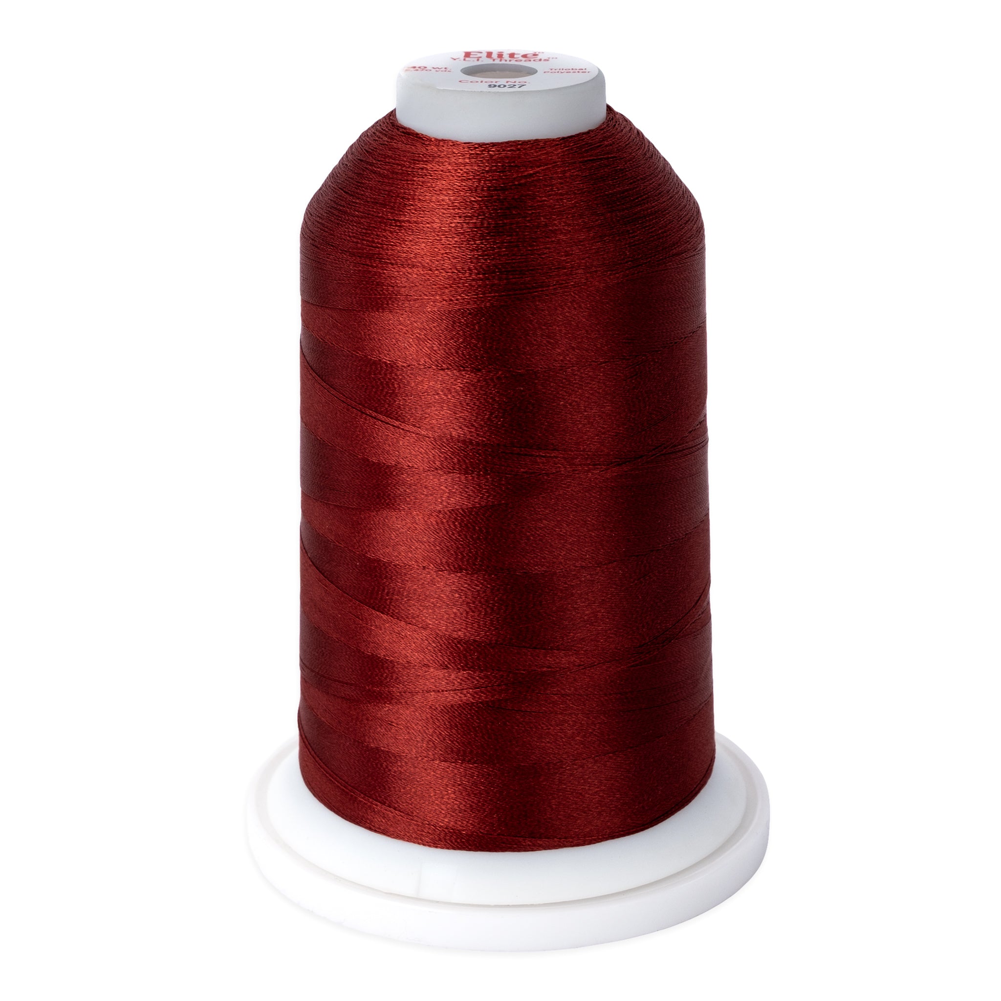 elite 40 wt. trilobal polyester embroidery and quilting thread #9027 cone