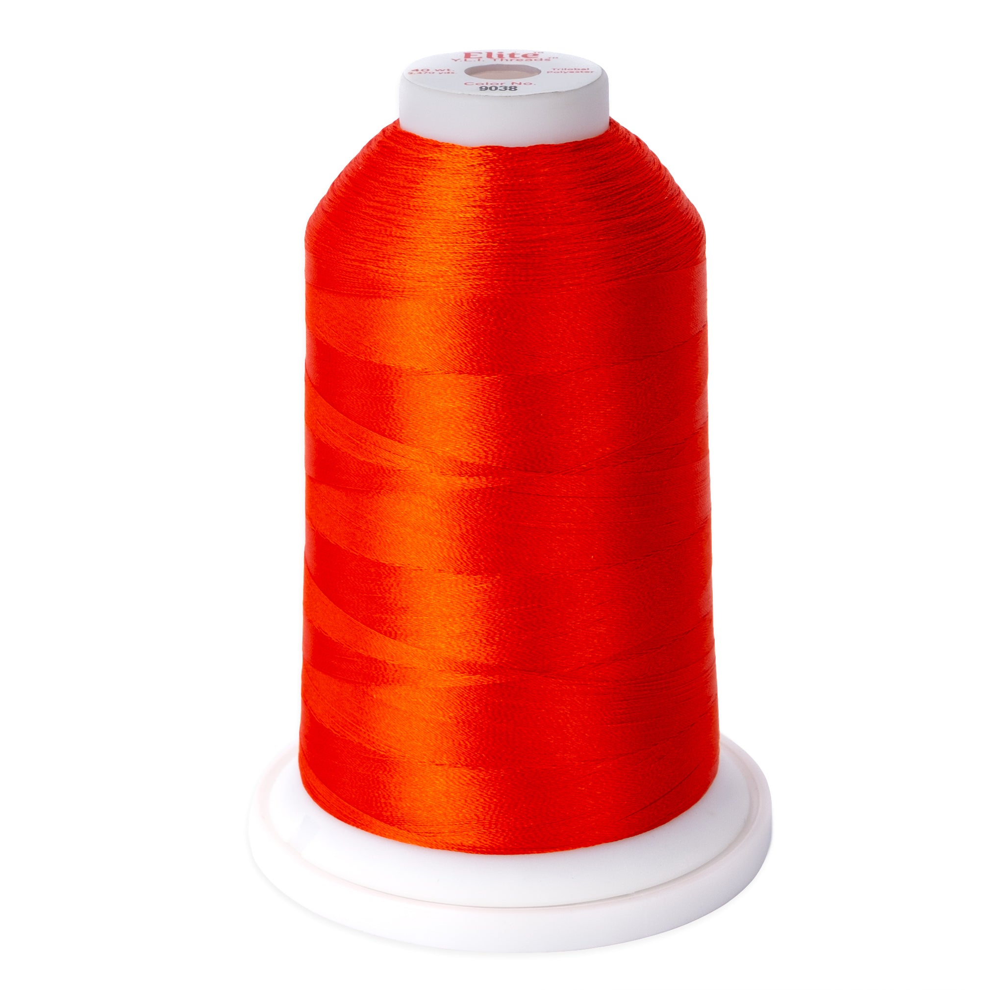 elite 40 wt. trilobal polyester embroidery and quilting thread #9038 cone